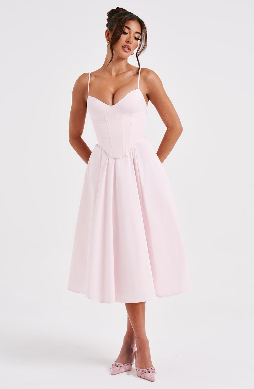 Grace™ | Corset Midi Dress