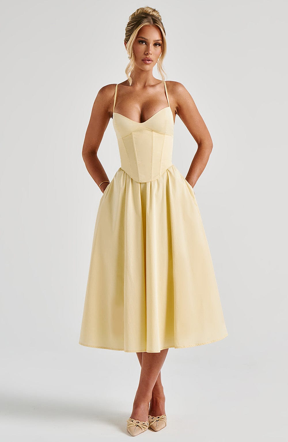 Grace™ | Corset Midi Dress